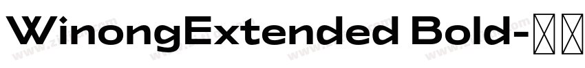 WinongExtended Bold字体转换 WinongExtended Bold字体转换